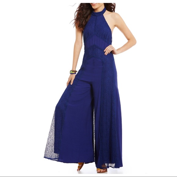 FREE PEOPLE HALTER MOCK NECK KNIT TRIM JUMPSUIT - Picture 4 of 4